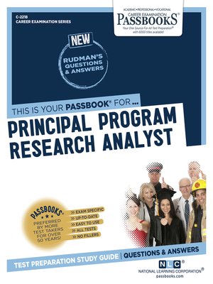 cover image of Principal Program Research Analyst